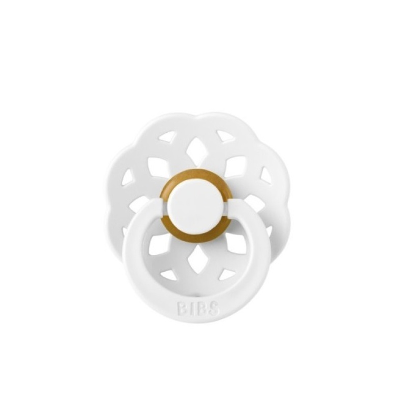 Suzeta din latex cu tentina rotunda pentru +6 luni Boheme White, 1 bucata, Bibs