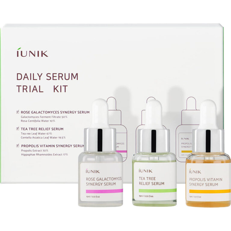 Kit serum IUNIK rose galactomyces, tea tree, propolis, o metodă inteligentă de a-ți alege tratamentul facial