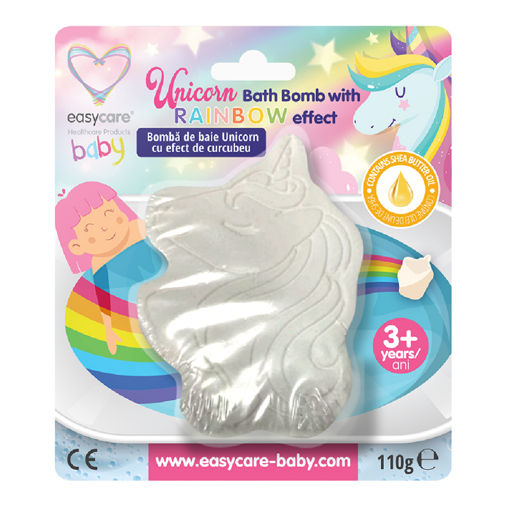 Bomba de baie curcubeu unicorn EASYCARE Baby, o baie magică pentru cei mici?