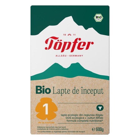 Lapte praf bio 1 pentru sugari Topfer, nutriție ecologică pentru un început de viață sănătos?